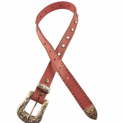 Nocona Women's Studded Black Snake Print Leather Belt N3410201 Nocona Women's Studded Black Snake Print Leather Belt N3410201